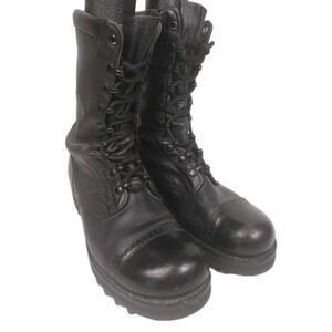 Corcoran VTG Combat Boots Black Leather 1525 Field Jump USA  Mens Size 9.5 D